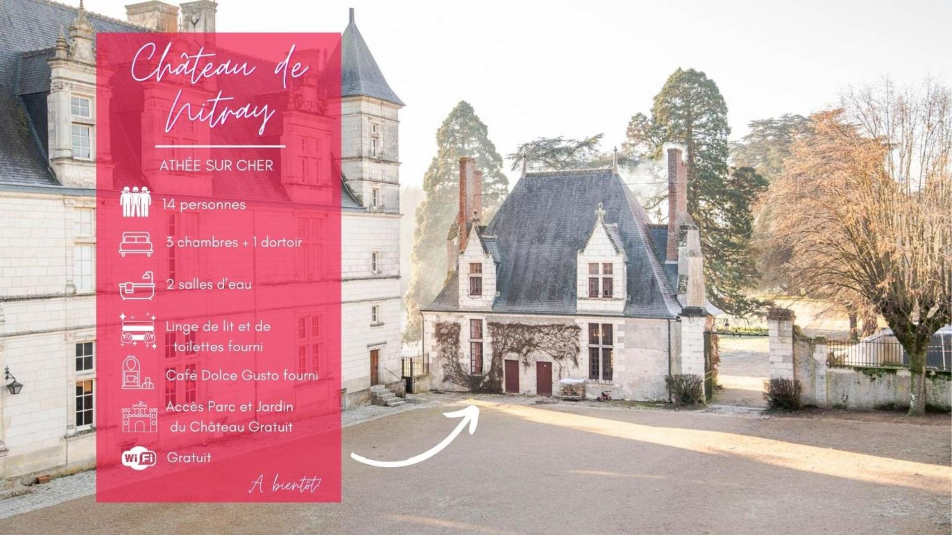 16Th Century Hunting Lodge - Chateau De Nitray Athée-sur-Cher Exteriér fotografie